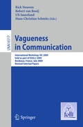 Cover: Vagueness in Communication - Springer