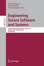 Cover: Engineering Secure Software and Systems - Springer