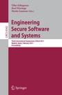Cover: Engineering Secure Software and Systems - Springer