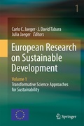 Cover: European Research on Sustainable Development - Springer