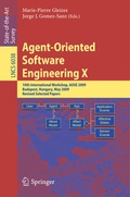 Cover: Agent-Oriented Software Engineering X - Springer