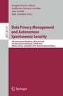 Cover: Data Privacy Management and Autonomous Spontaneous Security - Springer