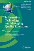 Cover: Information Technology and Managing Quality Education - Springer