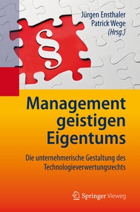 Abbildung von: Management geistigen Eigentums - Springer Vieweg