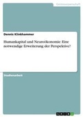 Cover: Humankapital und Neurooekonomie - GRIN Verlag