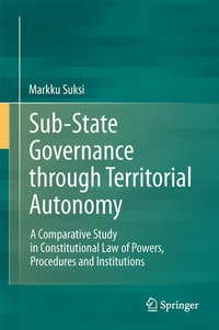 Enlarge image Cover: Sub-State Governance through Territorial Autonomy - Springer