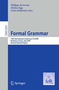 Cover: Formal Grammar - Springer