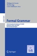 Cover: Formal Grammar - Springer