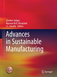 Enlarge image Cover: Advances in Sustainable Manufacturing - Springer