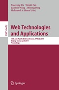 Cover: Web Technologies and Applications - Springer