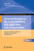 Cover: Advanced Research on Electronic Commerce, Web Application, and Communication - Springer