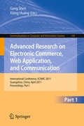 Cover: Advanced Research on Electronic Commerce, Web Application, and Communication - Springer
