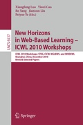 Cover: New Horizons in Web Based Learning -- ICWL 2010 Workshops - Springer