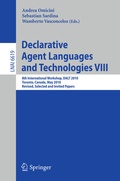 Cover: Declarative Agent Languages and Technologies VIII - Springer