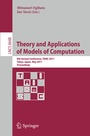 Cover: Theory and Applications of Models of Computation - Springer