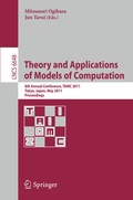 Bild: Theory and Applications of Models of Computation - Springer