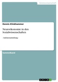 Cover: Neurooekonomie in den Sozialwissenschaften - Grin Verlag