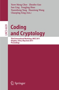 Enlarge image Cover: Coding and Cryptology - Springer