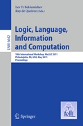 Cover: Logic, Language, Information, and Computation - Springer