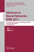 Cover: Advances in Neural Networks -- ISNN 2011 - Springer