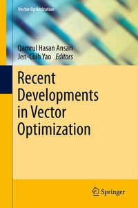 Enlarge image Cover: Recent Developments in Vector Optimization - Springer