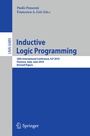 Cover: Inductive Logic Programming - Springer
