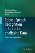 Cover: Robust Speech Recognition of Uncertain or Missing Data - Springer