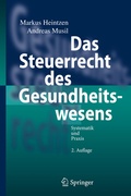 Cover: Das Steuerrecht des Gesundheitswesens - Springer