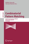 Cover: Combinatorial Pattern Matching - Springer