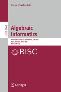 Enlarge image Cover: Algebraic Informatics - Springer