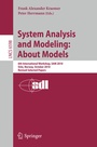 Cover: System Analysis and Modeling: About Models - Springer