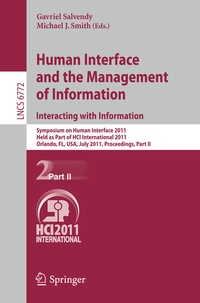 Enlarge image Cover: Human Interface and the Management of Information. Interacting with Information - Springer