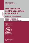 Cover: Human Interface and the Management of Information. Interacting with Information - Springer