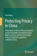 Cover: Protecting Privacy in China - Springer