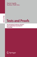 Cover: Tests and Proofs - Springer