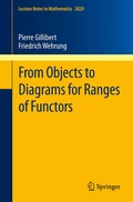 Cover: From Objects to Diagrams for Ranges of Functors - Springer