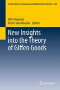 Cover: New Insights into the Theory of Giffen Goods - Springer