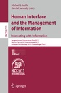 Cover: Human Interface and the Management of Information. Interacting with Information - Springer