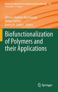 Enlarge image Cover: Biofunctionalization of Polymers and their Applications - Springer
