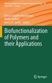 Enlarge image Cover: Biofunctionalization of Polymers and their Applications - Springer