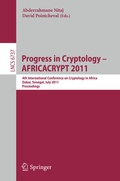 Cover: Progress in Cryptology -- AFRICACRYPT 2011 - Springer