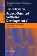 Cover: Transactions on Aspect-Oriented Software Development VIII - Springer