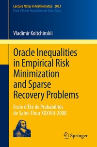 Enlarge image Cover: Oracle Inequalities in Empirical Risk Minimization and Sparse Recovery Problems - Springer