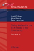 Cover: Sliding Modes after the first Decade of the 21st Century - Springer