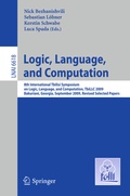 Cover: Logic, Language, and Computation - Springer