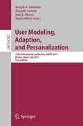 Cover: User Modeling, Adaptation and Personalization - Springer