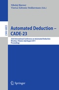 Cover: Automated Deduction -- CADE-23 - Springer