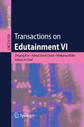 Cover: Transactions on Edutainment VI - Springer
