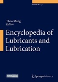 Cover: Encyclopedia of Lubricants and Lubrication - Springer