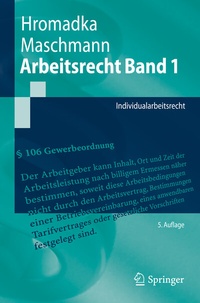 Abbildung von: Arbeitsrecht Band 1 - Springer